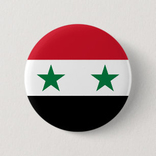 Syria Old Flag 6 Cm Round Badge