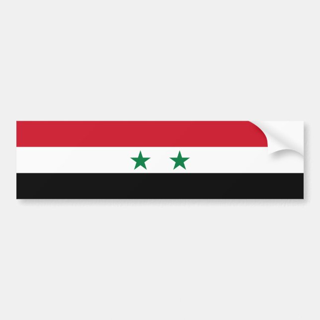 Syria Old Flag Bumper Sticker (Front)