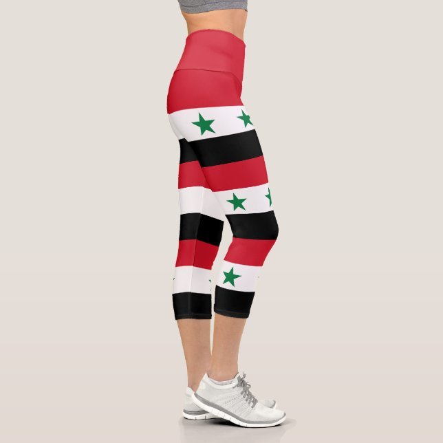 Syria Old Flag Capri Leggings (Right)