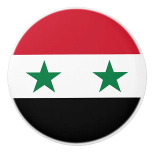 Syria Old Flag Ceramic Knob