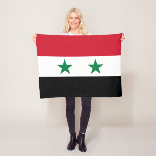 Syria Old Flag Fleece Blanket