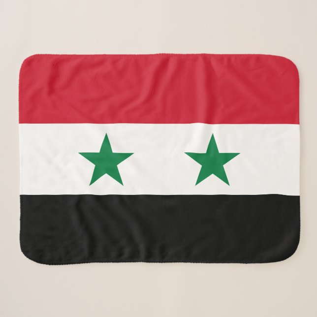 Syria Old Flag Sherpa Blanket (Front (Horizontal))