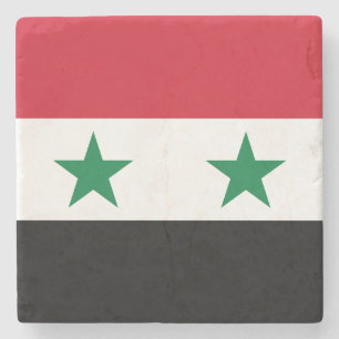 Syria Old Flag Stone Coaster