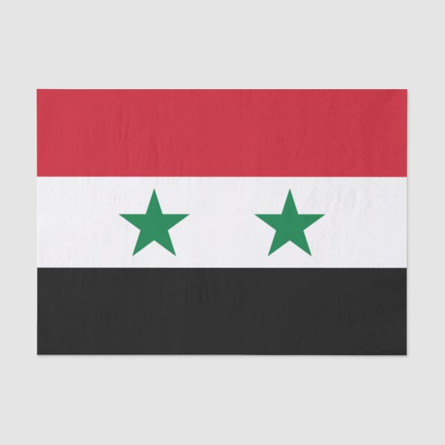 Syria Old Flag Tissue Paper (Front)