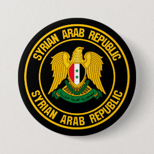 Syria Round Emblem 7.5 Cm Round Badge