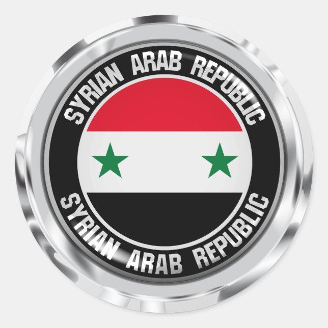 Syria Round Emblem Classic Round Sticker (Front)