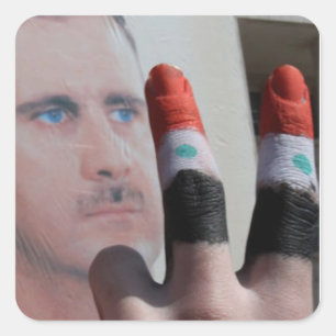 SYRIA SQUARE STICKER