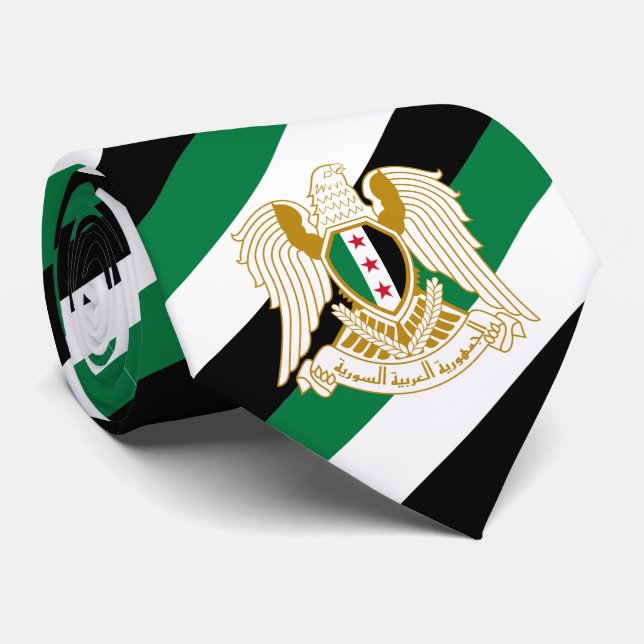 Syria stripes tie, Independence, Syrian Flag Tie (Rolled)