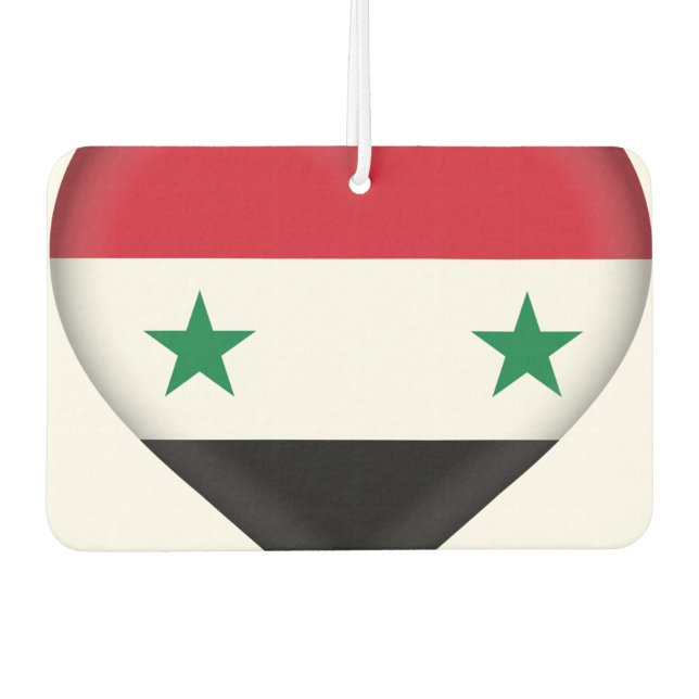 Syria (Syrian) Flag Car Air Freshener (Front)