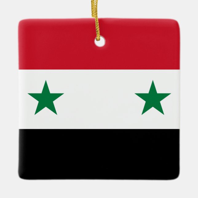Syria (Syrian) Flag  Ceramic Ornament (Front)
