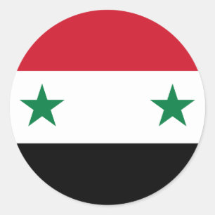 Syria (Syrian) Flag Classic Round Sticker