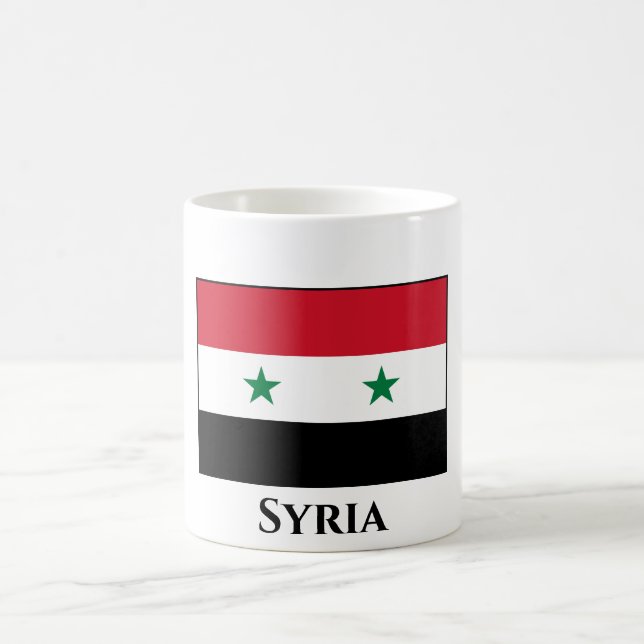 Syria (Syrian) Flag Coffee Mug (Center)