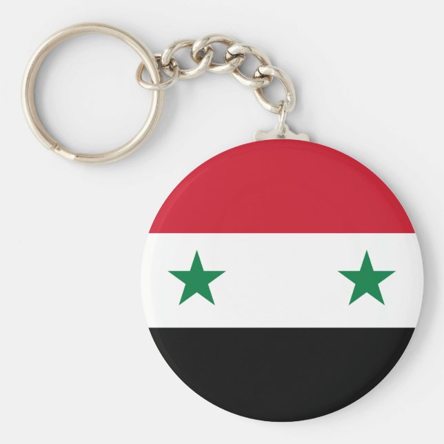 Syria (Syrian) Flag Key Ring (Front)