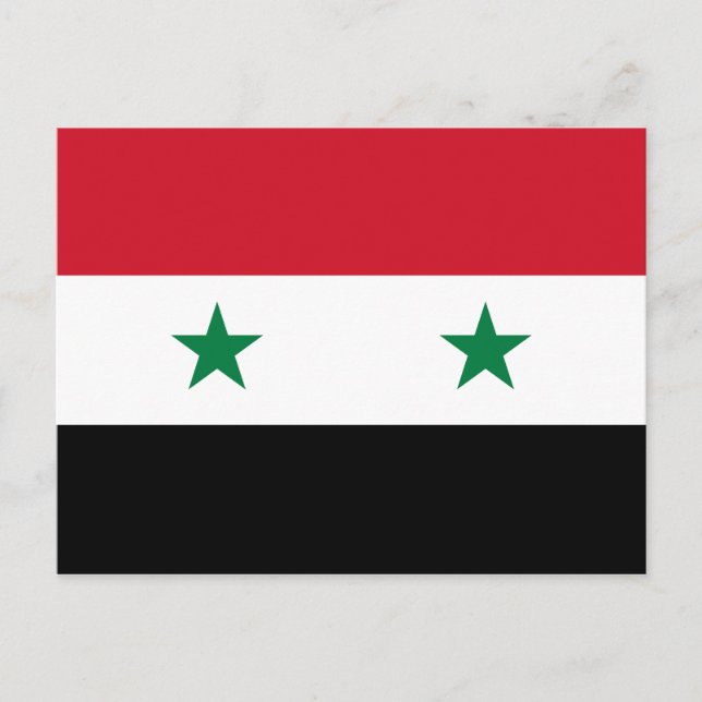 Syria (Syrian) Flag Postcard (Front)