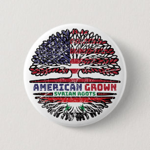 Syria Syrian US American USA United States Tree 6 Cm Round Badge