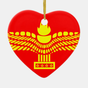 Syriac Aramaic People, Syria flag Ceramic Ornament