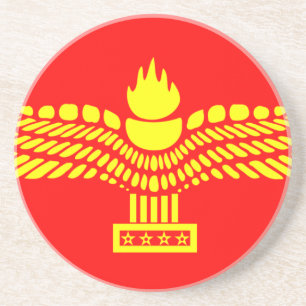 Syriac Aramaic People, Syria flag Coaster