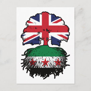 Syrian British Roots and Crown Tree Postcard