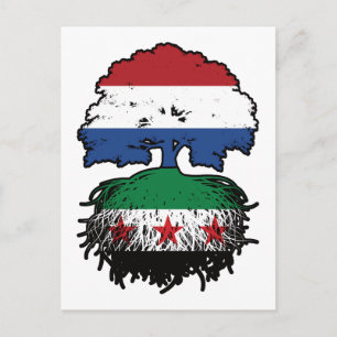 Syrian Dutch Roots and Crown Tree Postcard