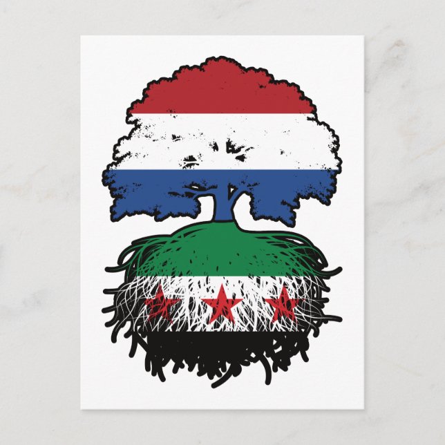 Syrian Dutch Roots and Crown Tree Postcard (Front)
