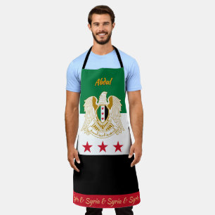 Syrian Flag apron, patriotic, Syria Chefs kitchen Apron
