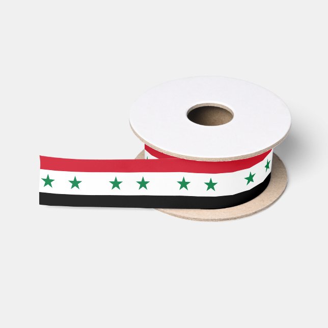 Syrian Flag Ribbon, Syria (old) Satin Ribbon (Spool)