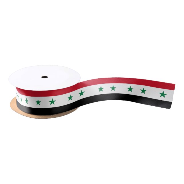 Syrian Flag & Syria travel, holiday /sport fans Satin Ribbon (Spool)