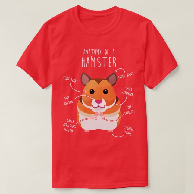 Syrian Hamster Anatomy T-Shirt (Design Front)