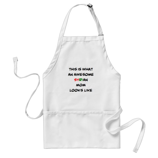 syrian mom, awesome standard apron (Front)