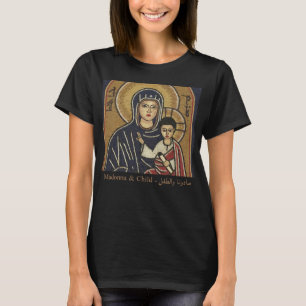 Syrian Mosaic of Madonna and Child Maronite  T-Shirt
