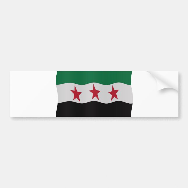 Syrian Republic Flag 1932-59 1961-63 Bumper Sticker (Front)