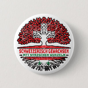 Syrien Syrisch Schweizer Baum Wurzel 6 Cm Round Badge