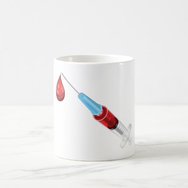 Syringe Of Blood With A Red Drop Coffee Mug (Creator Uploaded)