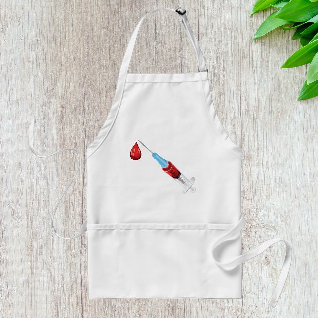 Syringe Of Blood With A Red Drop Standard Apron (Creator Uploaded)