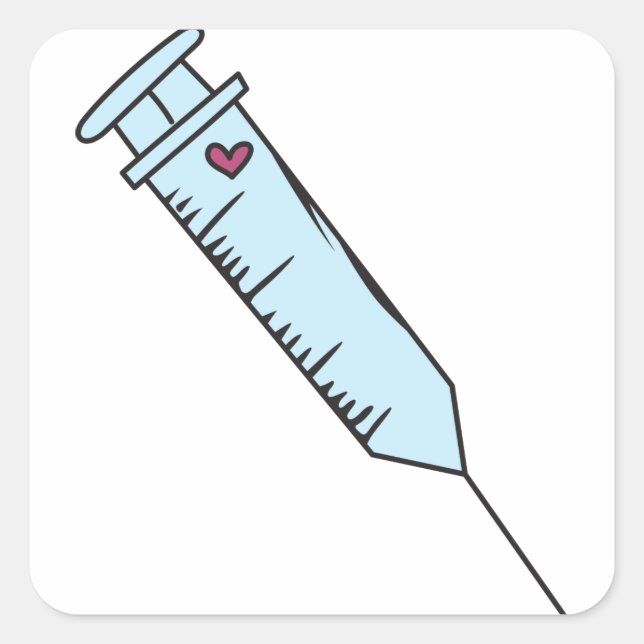 Syringe Square Sticker (Front)