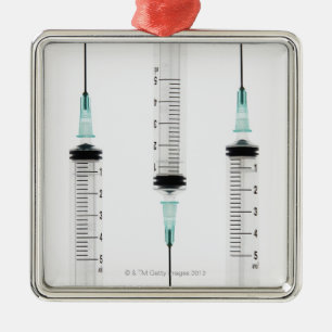 Syringes 3 metal tree decoration