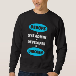Sys admin and developer Unicorn Design Sweatshirt
