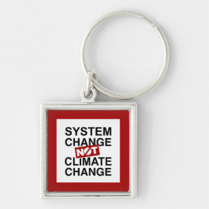 System Change Not Climate Change Key Ring