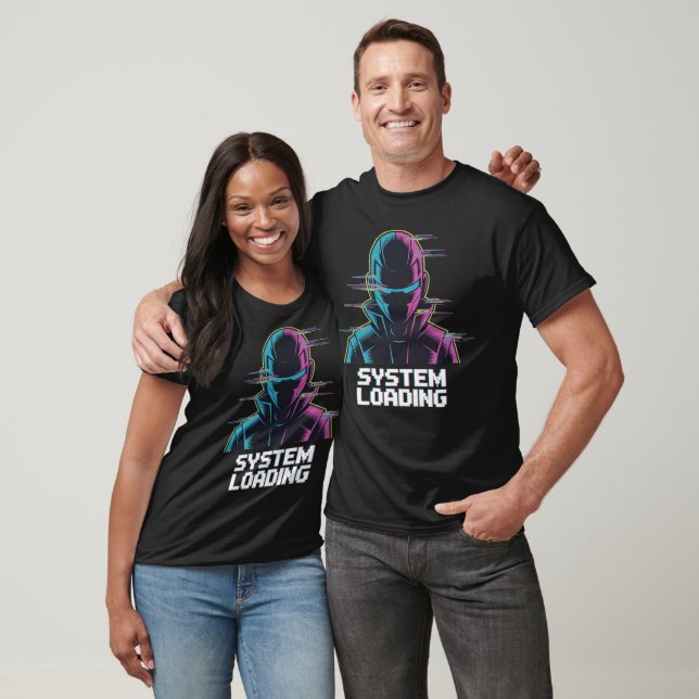 System Loading – Cyber Glitch Hacker Tee (Unisex)