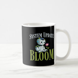 System update bloom cute robot solarpunk earth day coffee mug