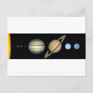 Système solaire à l'échelle - Solar System scale Postcard