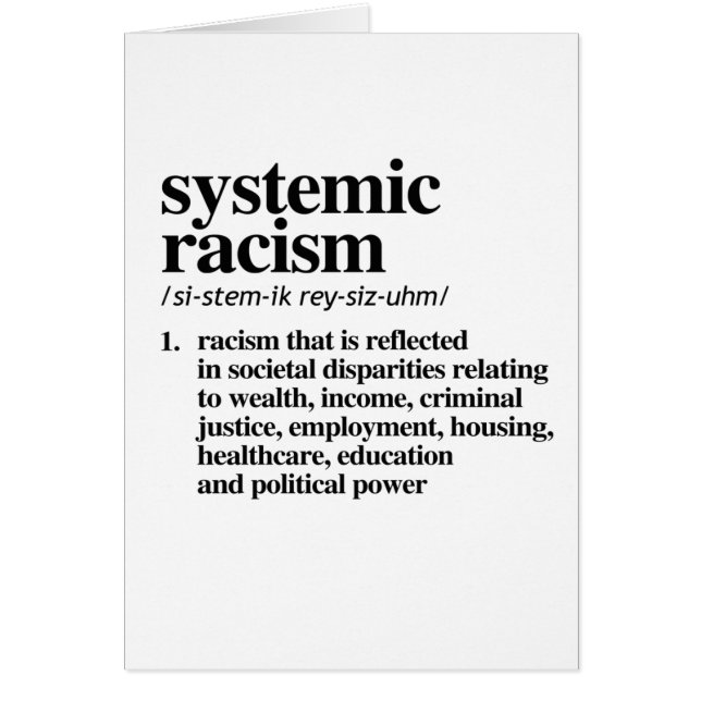 Systemic Racism Definition (Front)
