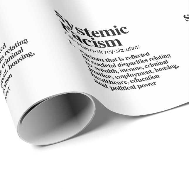Systemic Racism Definition Wrapping Paper (Roll Corner)