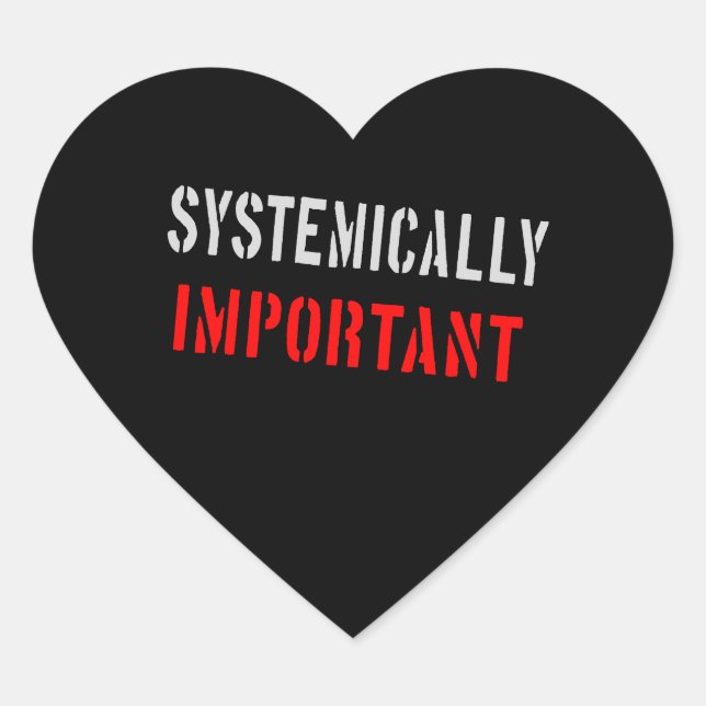 Systemically important heart sticker (Front)