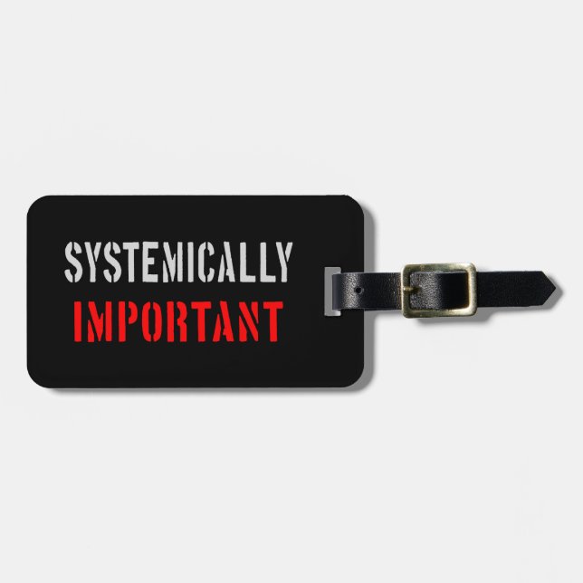 Systemically important luggage tag (Front Horizontal)