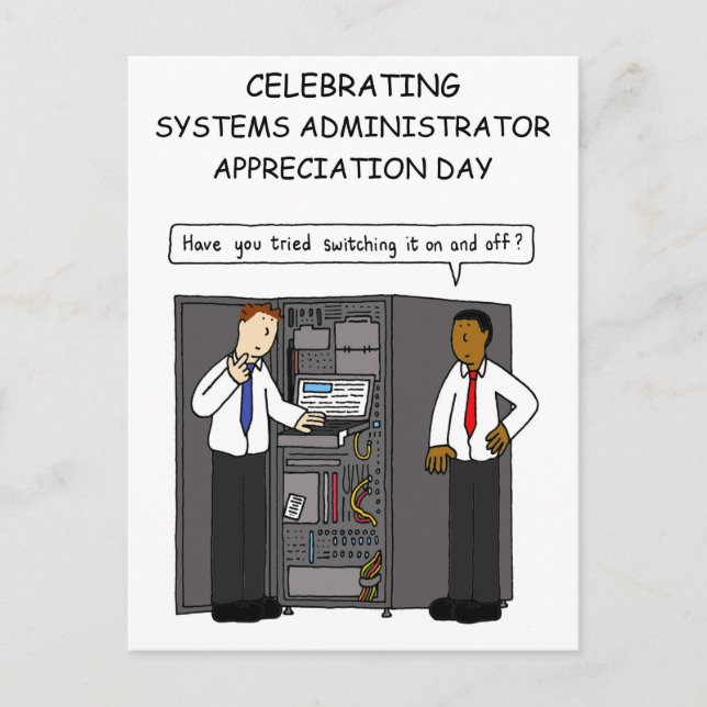 Systems Administrator Appreciation Day - July Postcard (Front)