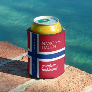 Syttende Mai May 17th Norwegian National Day Flag Can Cooler