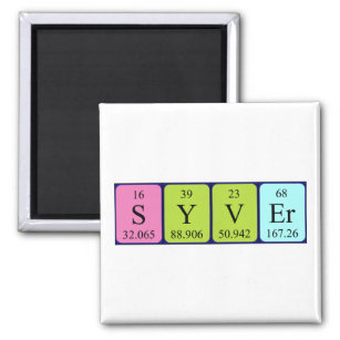 Syver periodic table name magnet