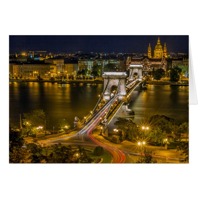 Szechenyi Chain Bridge, Budapest, Hungary (Front Horizontal)