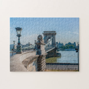 Szechenyi Chain Bridge in Budapest, Hungary Jigsaw Puzzle
